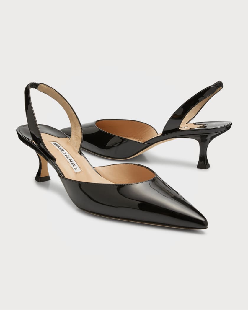 Manolo blahnik low heels discount