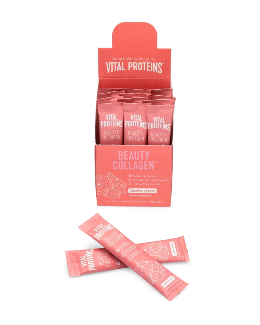 Vital Proteins Beauty Collagen Strawberry Lemon Stick Pack Box 14 Ct Neiman Marcus