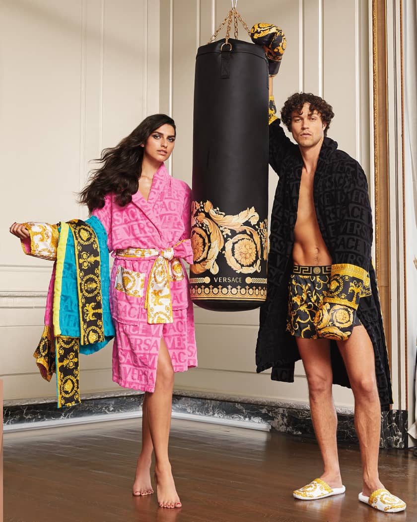 Versace Men's Barocco Sleeve Robe