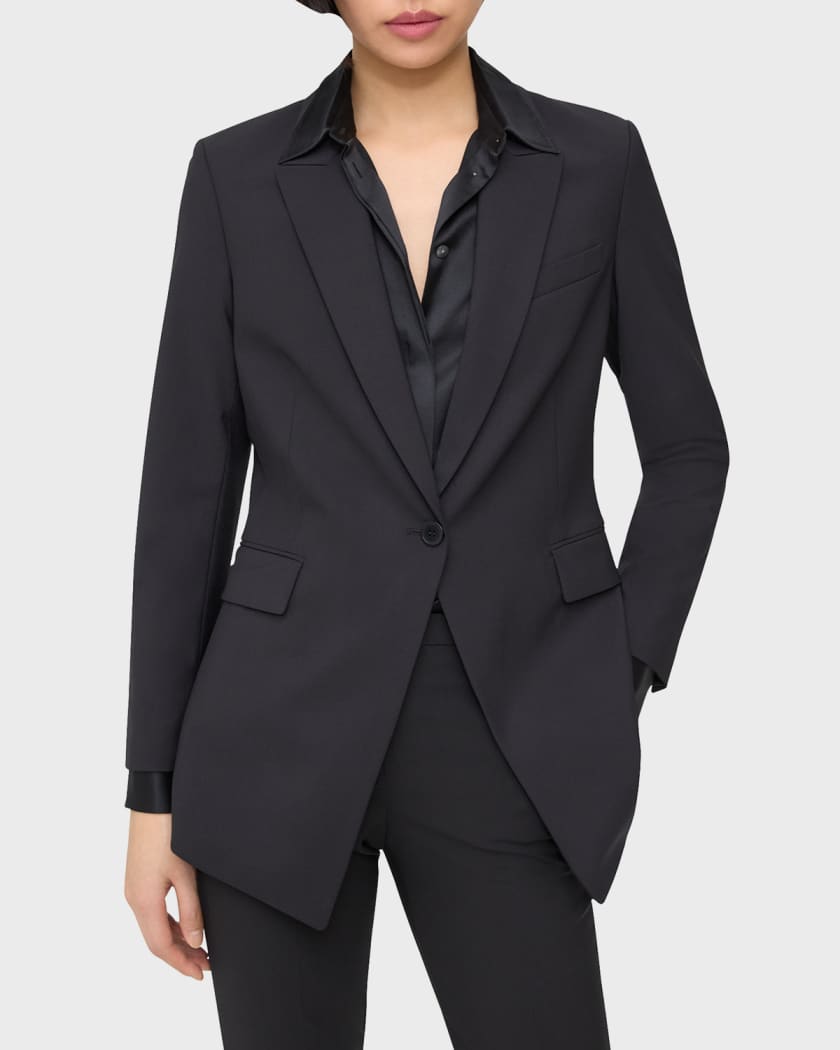 Theory Etiennette Wool Blazer | Neiman Marcus