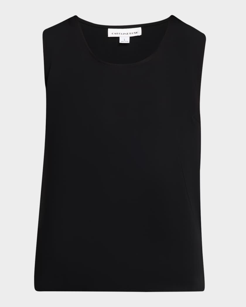 Caroline Rose Plus Size Crepe Suzette Longer Tank With Side Slits Neiman Marcus