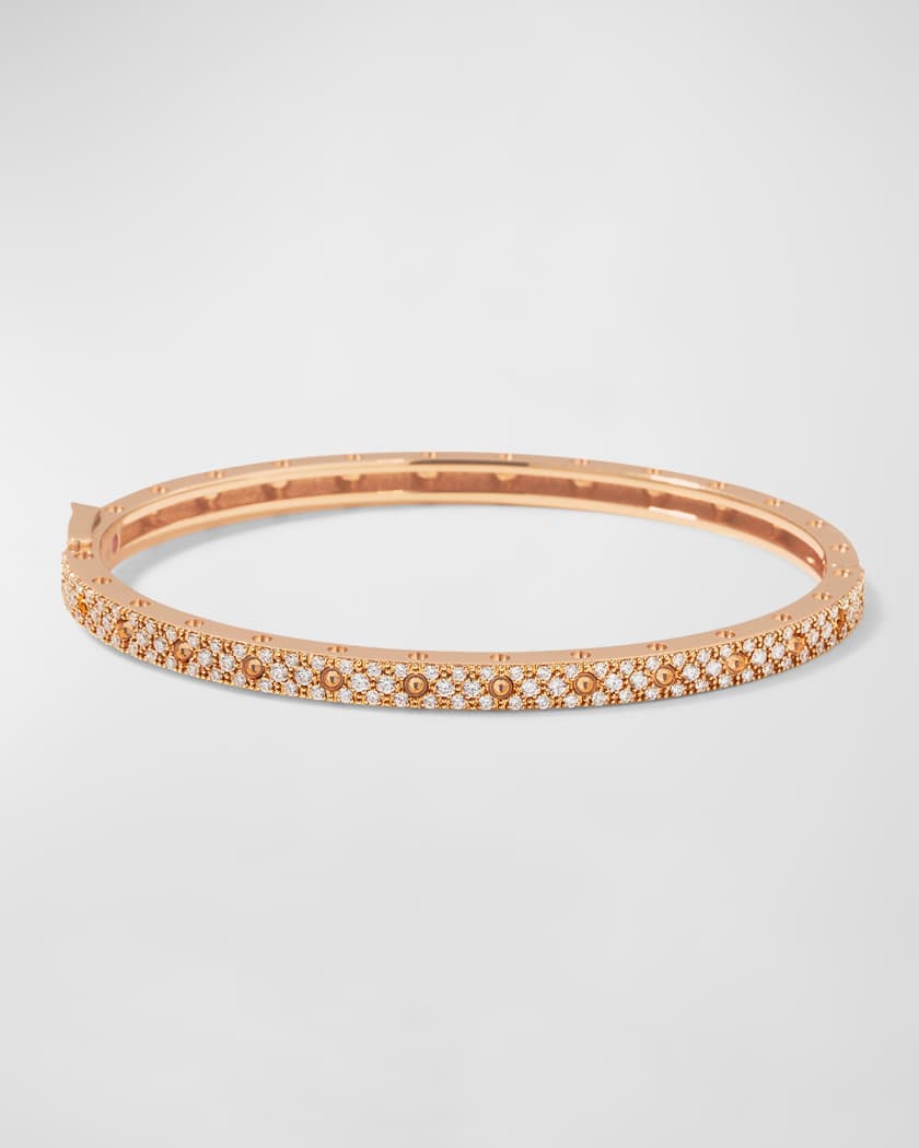 Roberto Coin Symphony 18k Rose Gold Diamond Bangle Neiman Marcus