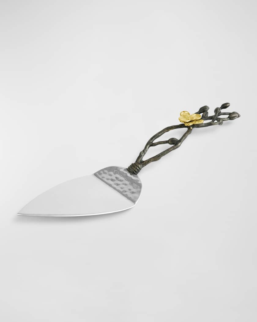 Gold Orchid Cake Server