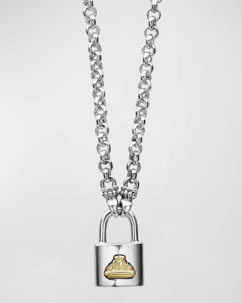 Louis Vuitton Lock Pendant Necklace - Silver, Sterling Silver