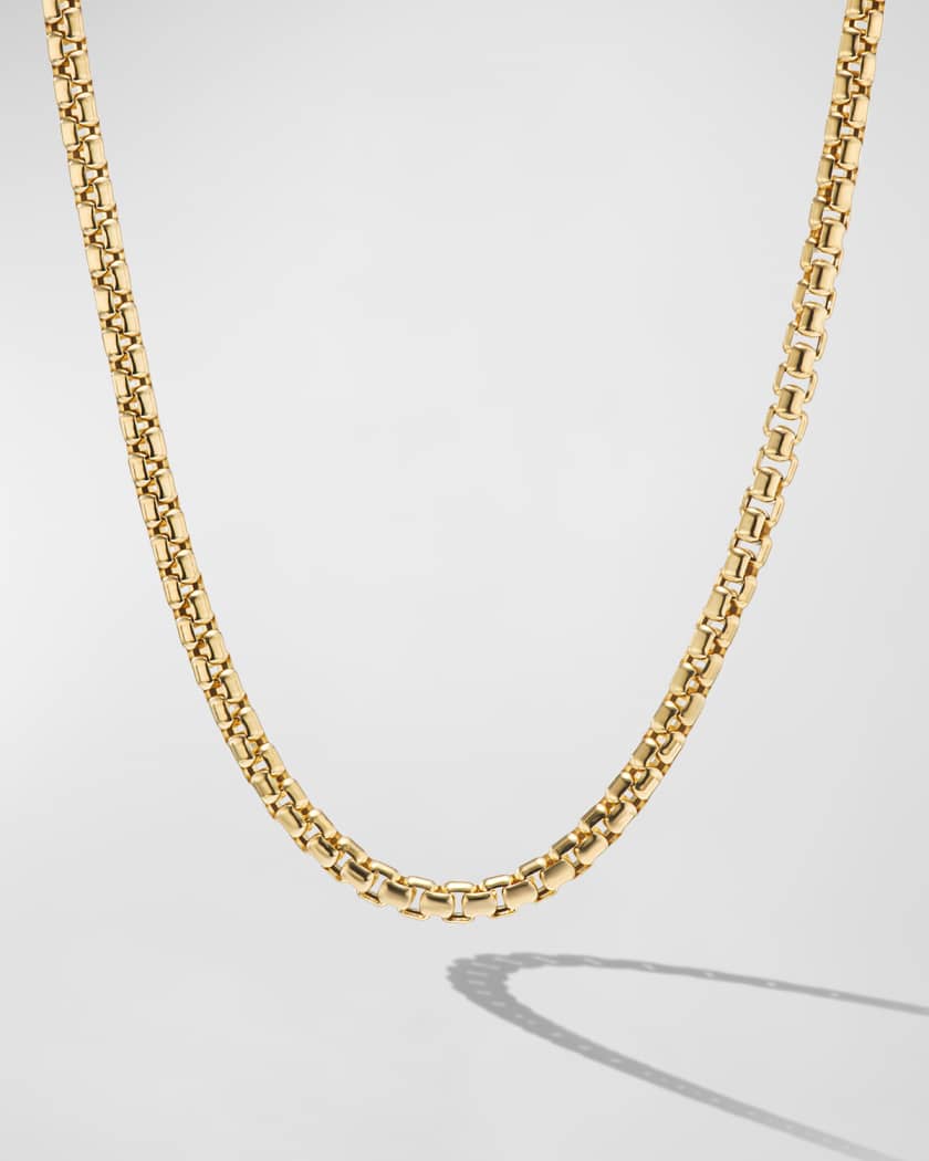 David Yurman Men's Box Chain Necklace in 18K Gold, 2.7m, 22L