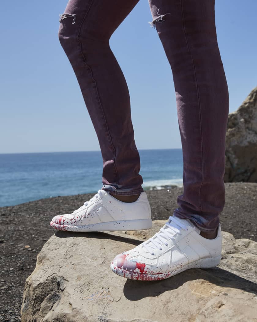 Men's Replica Paint-Splatter Low-Top Sneakers