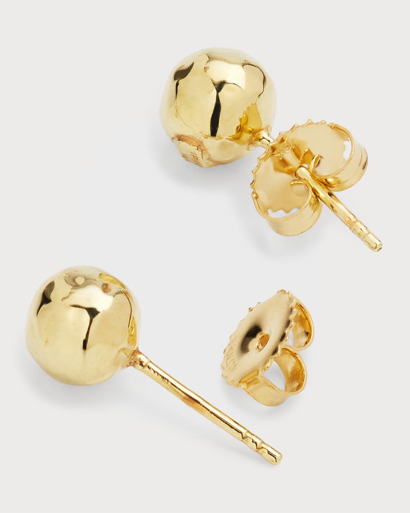 18k gold on sale ball stud earrings