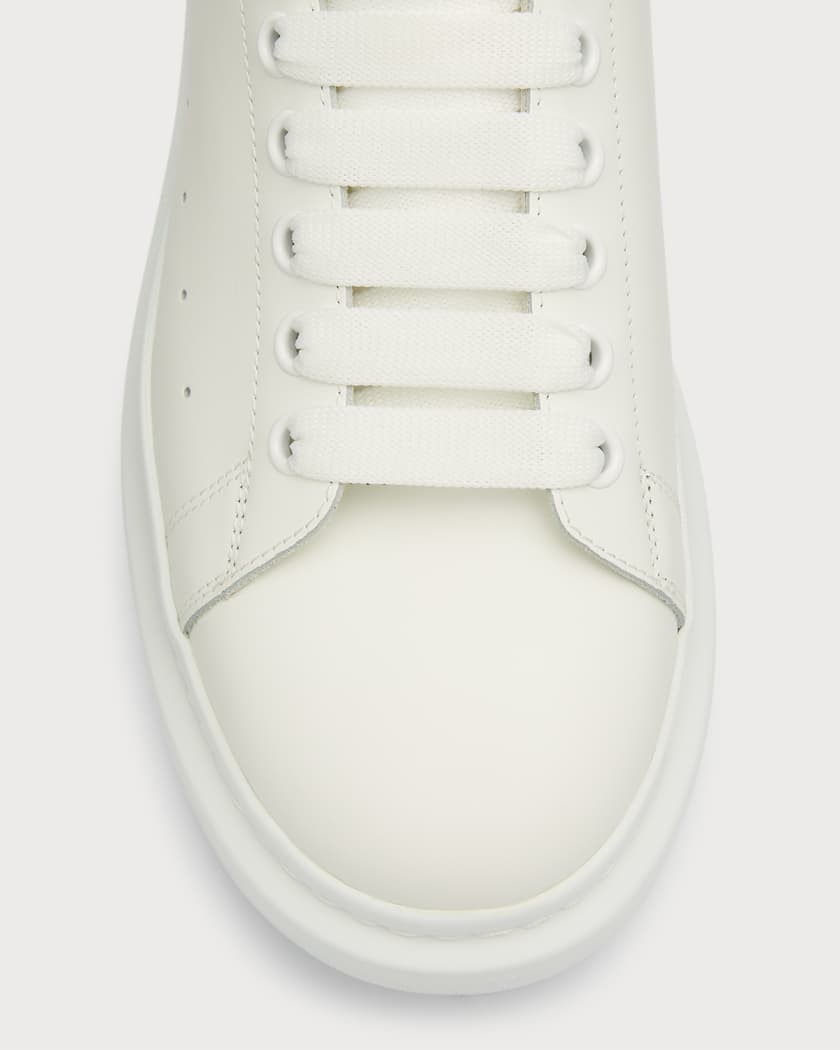 Alexander McQueen White Leather Blue Suede Oversized Sneakers