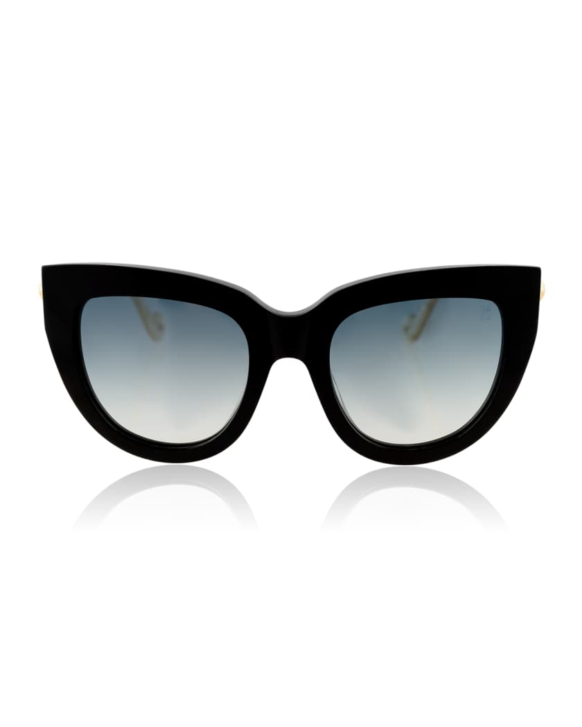 Anna-Karin Karlsson Panther Square Titanium-Crystal Sunglasses