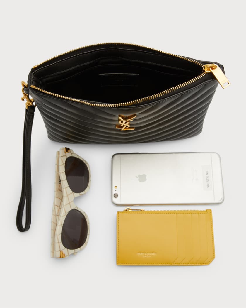 Monogram tablet pouch in matelassé leather clearance