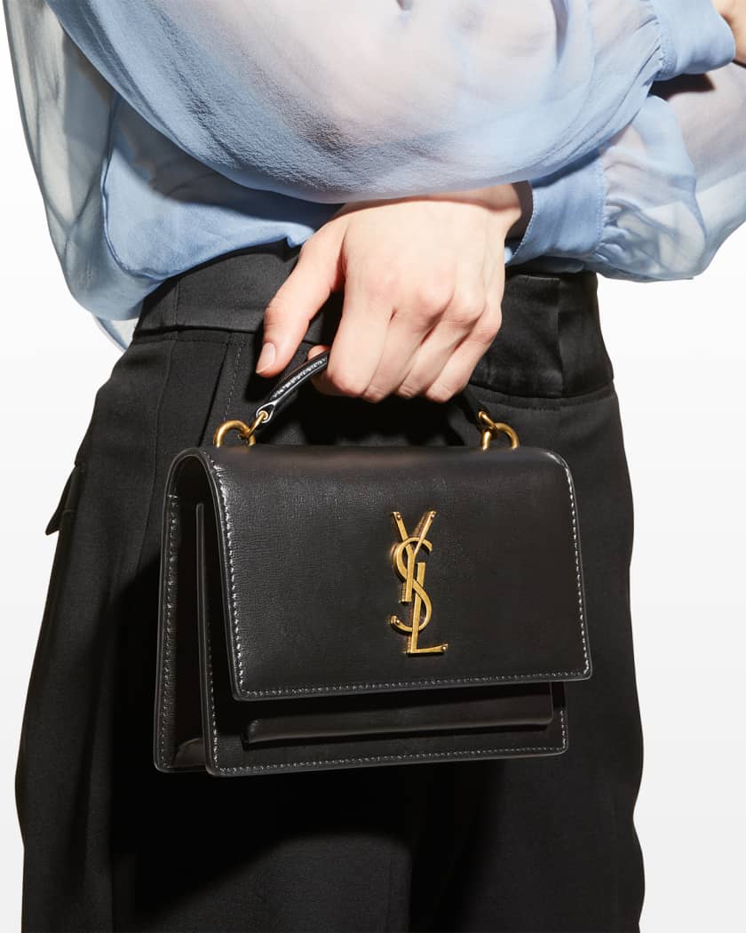 Sunset Medium YSL Top-Handle Crossbody Bag in Smooth Leather