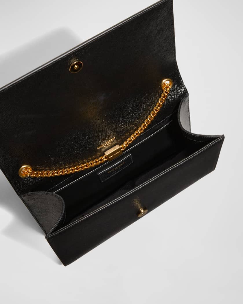 Saint Laurent Medium Kate Leather Chain Shoulder Bag Black