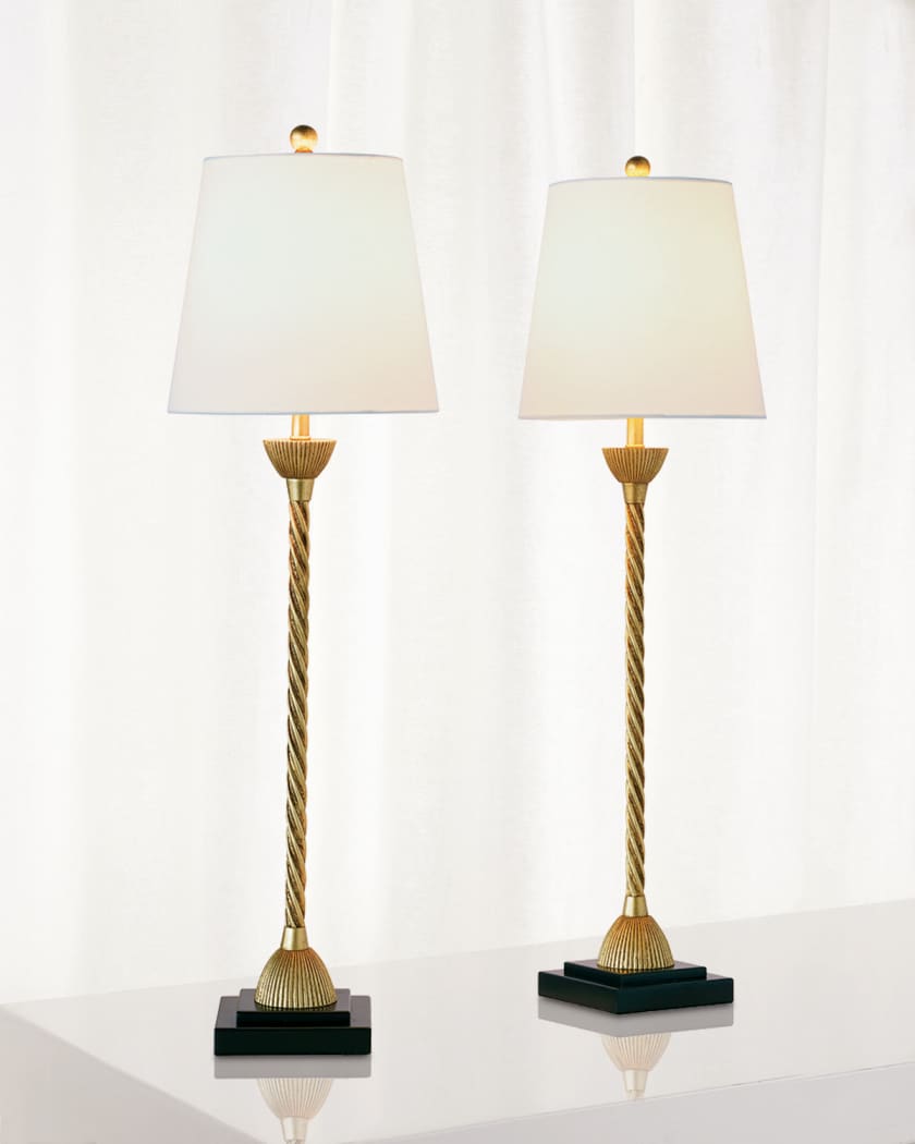 Port 68 Delfern Gold Buffet Lamps Set of 2 Neiman Marcus