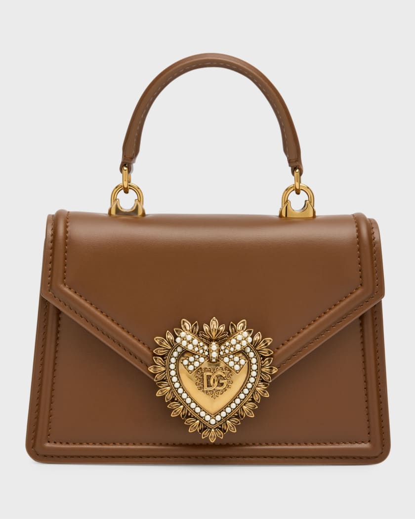 DolceGabbana Devotion Mini Leather Top-Handle Bag Neiman Marcus