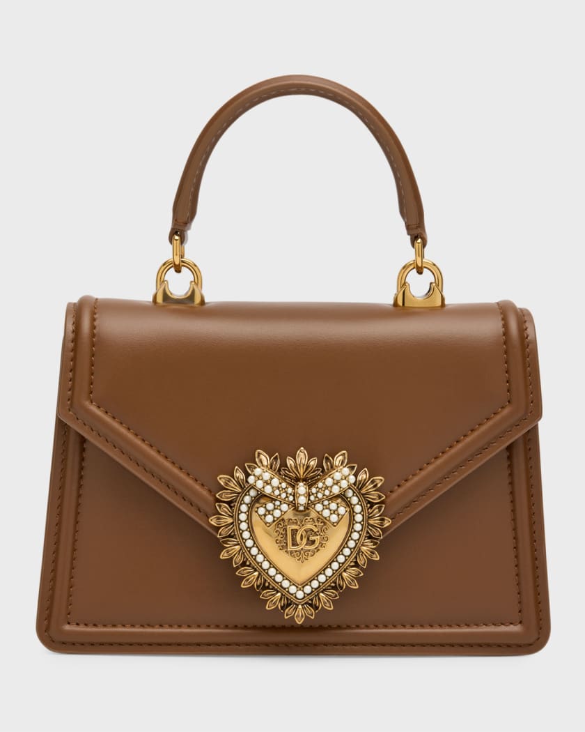 Dolce & Gabbana Mini Devotion Leather Top Handle Bag