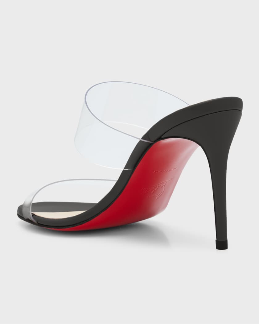 Christian Louboutin Just Queen 100mm PVC Micro 3D Red Sole Sandals