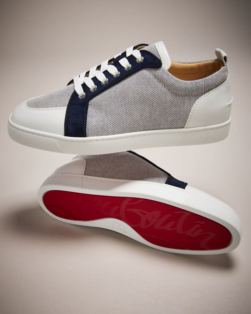 Christian Louboutin Men's Rantu Colorblock Leather Low-top Sneakers