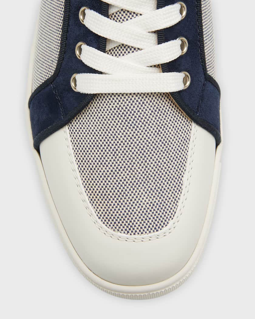 Christian Louboutin blue and black louis mateless royal sneakers