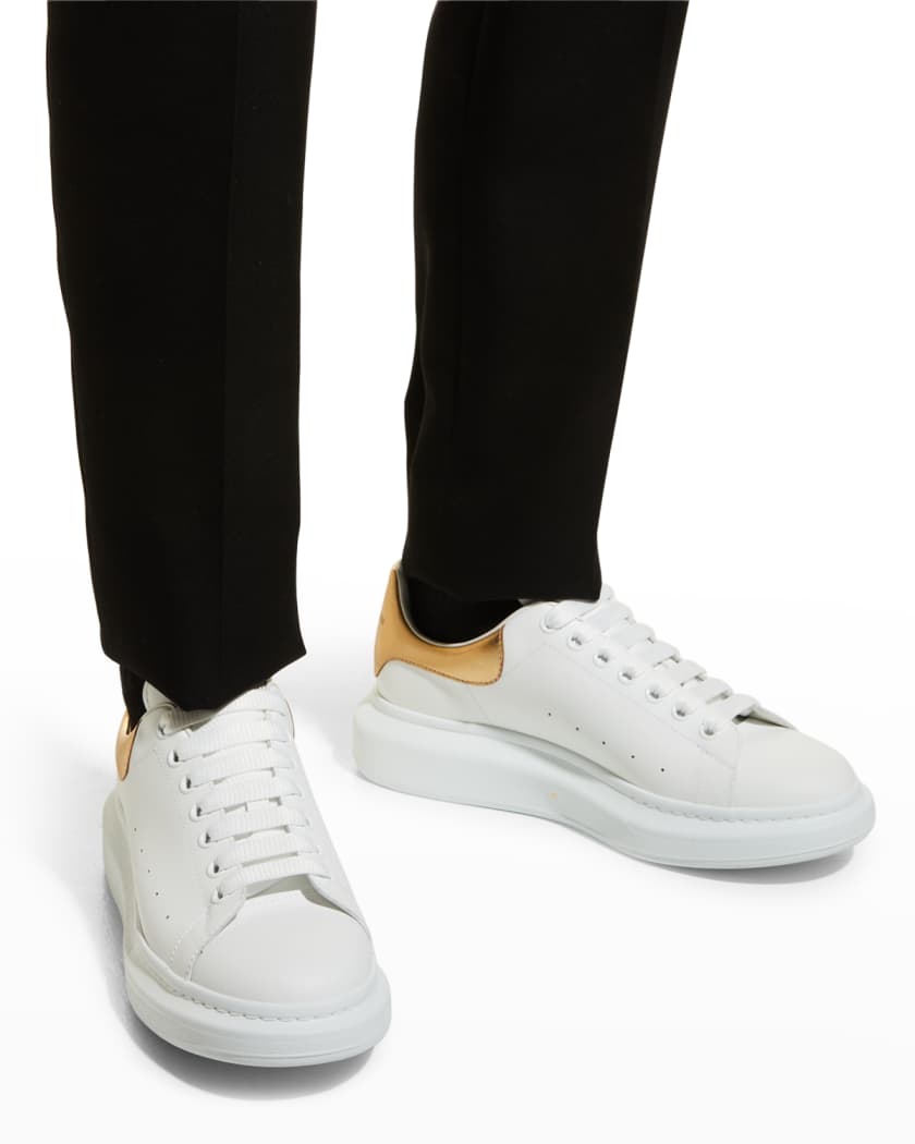 jordnødder Taktil sans aldrig Alexander McQueen Men's Oversized Larry Leather Platform Sneakers with  Metallic Back | Neiman Marcus