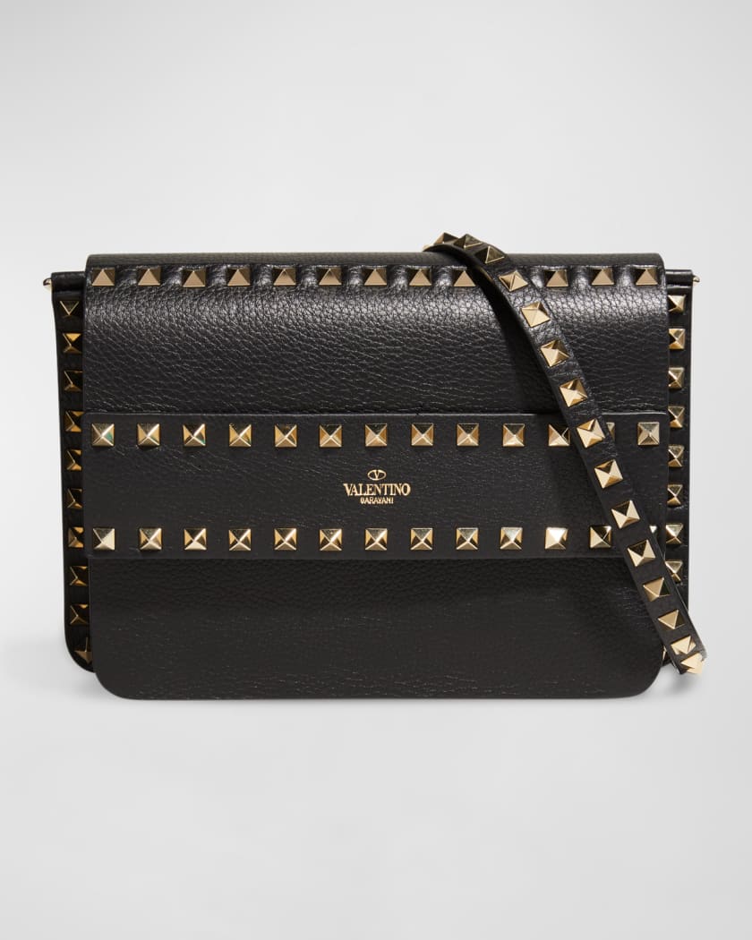 VALENTINO GARAVANI Valentino Garavani Roman Stud crystal-embellished suede shoulder  bag