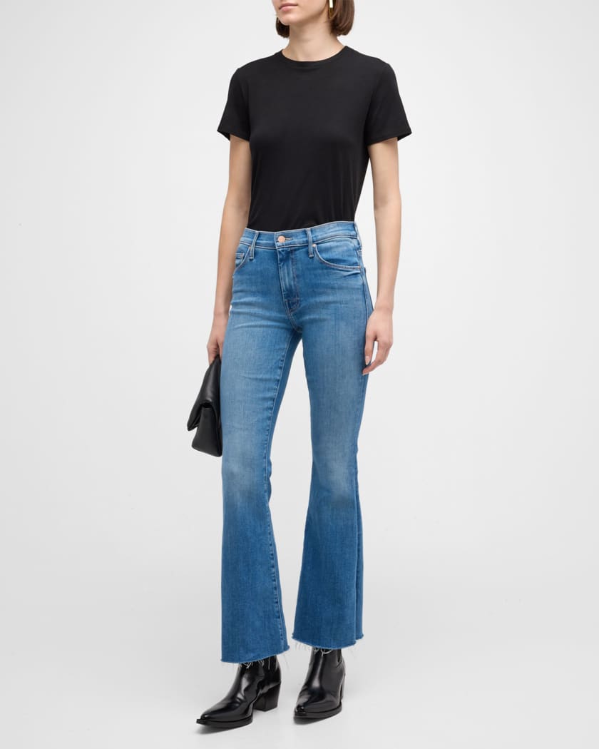 MOTHER The Weekender Fray Flare Jeans | Neiman Marcus