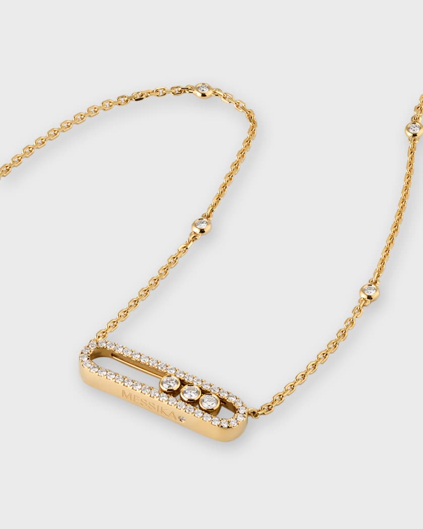 18kt Yellow Gold Vertical Bar Necklace
