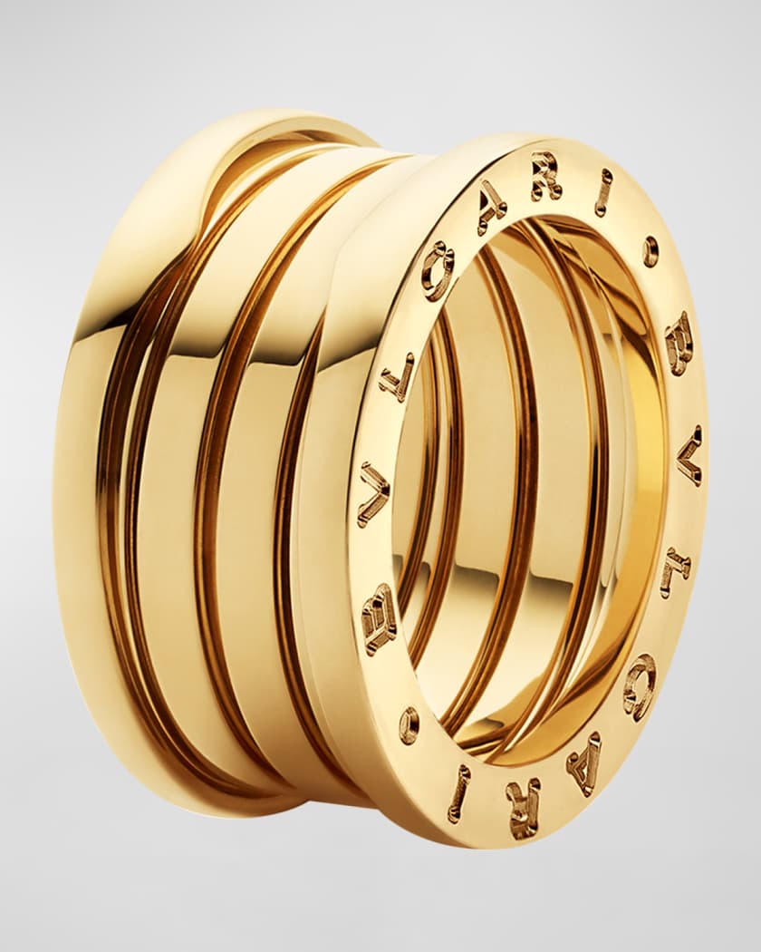 BVLGARI B.Zero1 Yellow Gold 4-Band Ring, Size 53