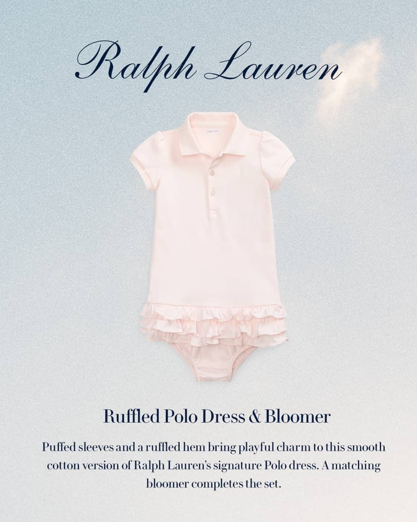 Ralph Lauren Childrenswear Cupcake Ruffle Hem Polo Dress With