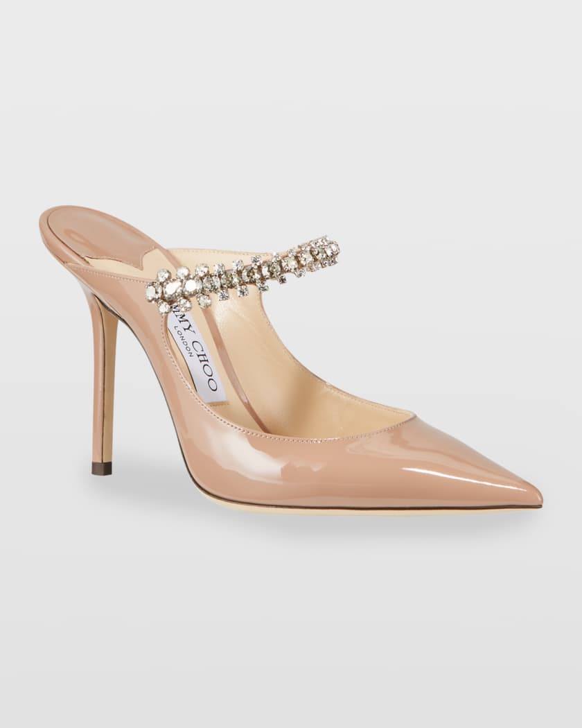 Bing Patent Crystal-Strap High-Heel Pumps