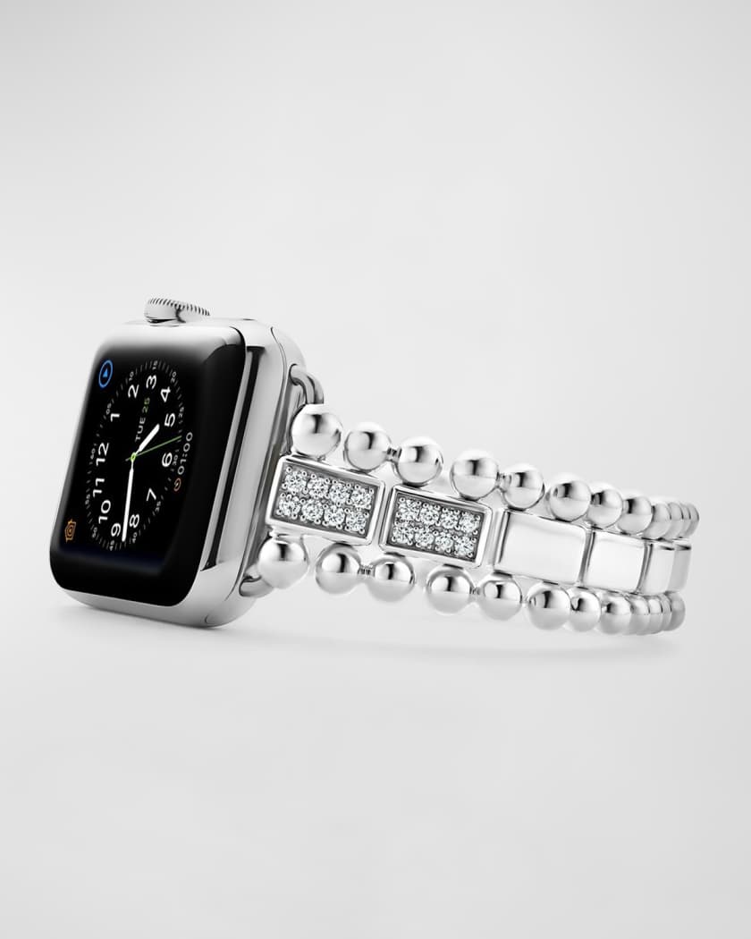 LAGOS Smart Caviar Diamond Pave 38mm Apple Watch Bracelet Neiman