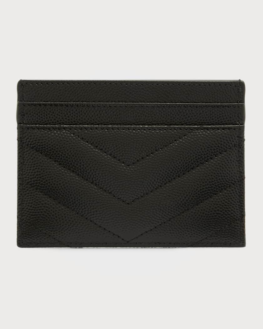 Saint Laurent Black Monogram Quilted Leather Card Holder