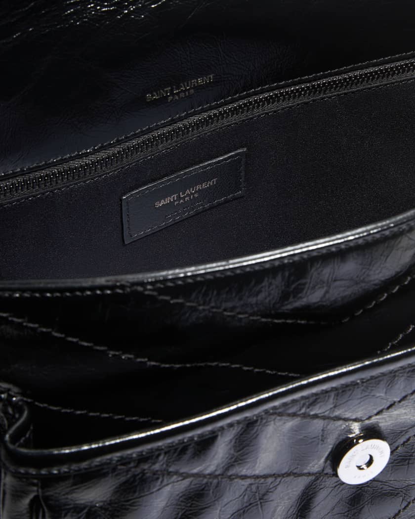 Saint Laurent Niki Medium Crinkled Calfskin Flap-Top Shoulder Bag | Neiman  Marcus