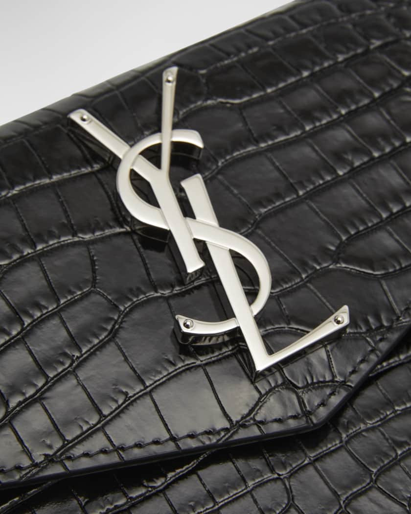 Pochette yves sales saint laurent croco