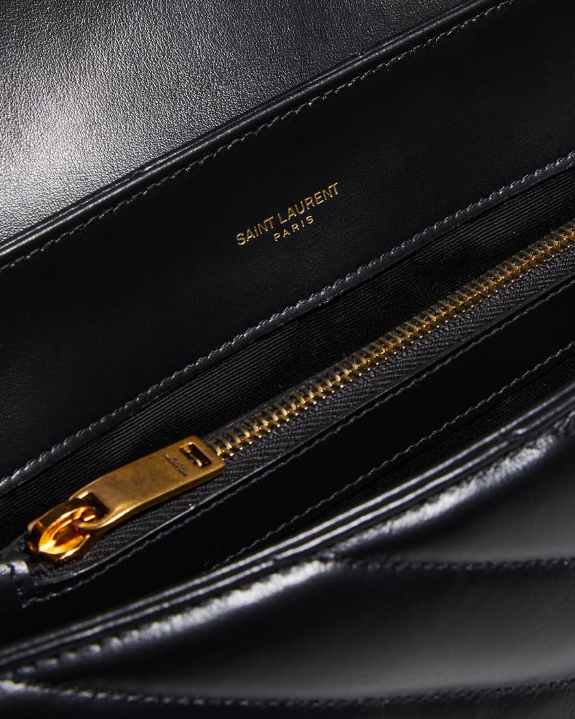 SAINT LAURENT Loulou monogram medium leather shoulder bag BLACK/GOLD – Top  Quality Yves Saint Laurent Bags Shop