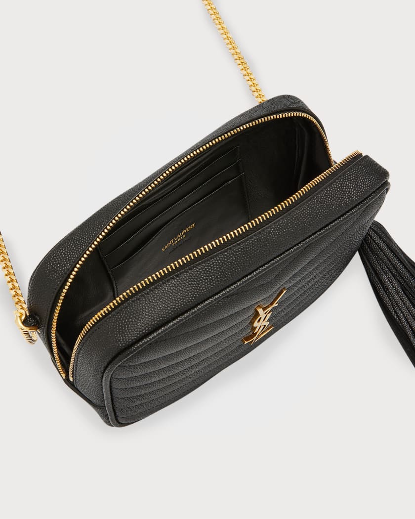 Saint laurent lou mini ysl grain de poudre camera crossbody bag top