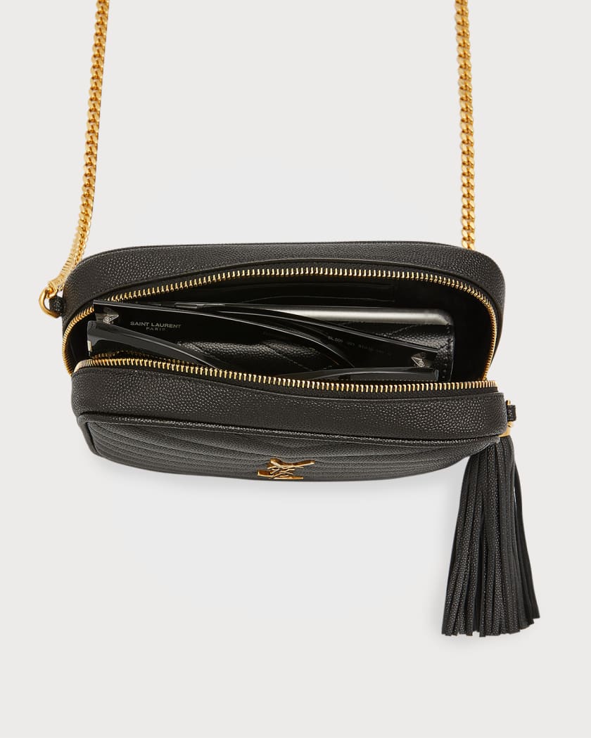 SAINT LAURENT Grain De Poudre Matelasse Monogram Mini Lou Camera Bag D -  MyDesignerly