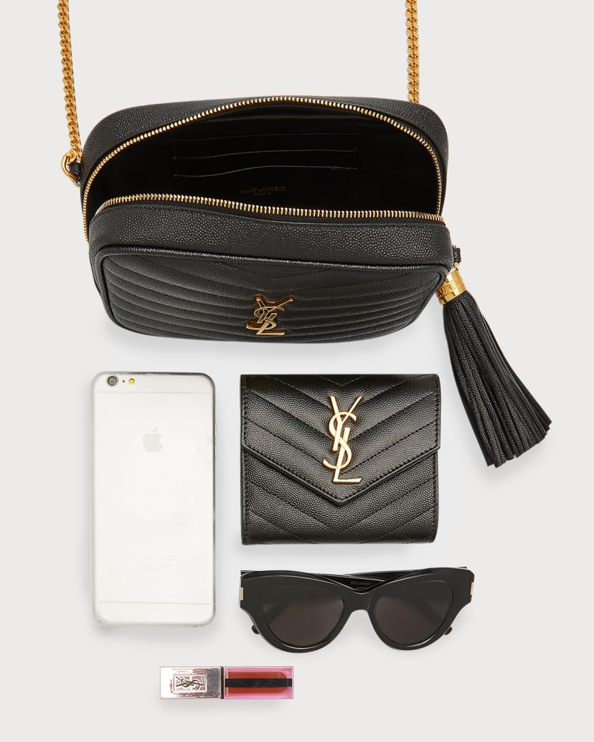 Lou Mini YSL Grain de Poudre Camera Crossbody Bag