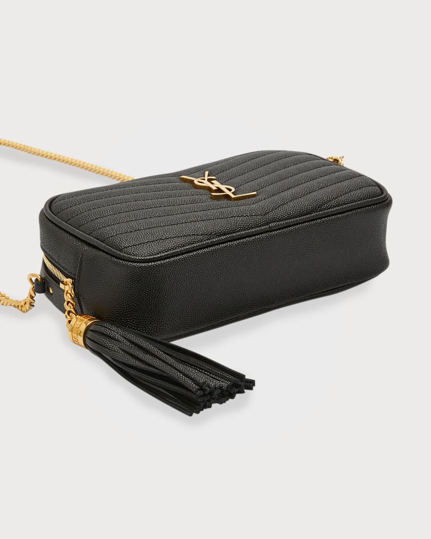 Saint Laurent Lou Mini Ysl Grain De Poudre Camera Crossbody Bag In