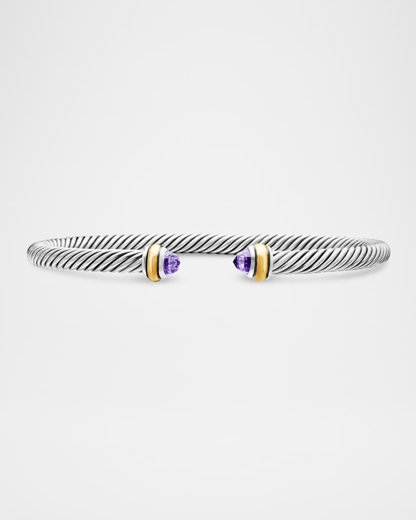 David Yurman Cable Bracelet in 18K Yellow Gold with Diamonds