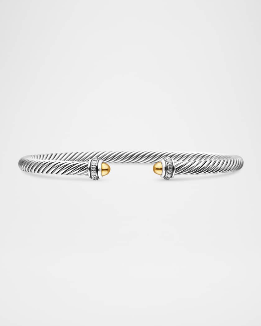 Cable Bracelet w 18k Gold Diamond