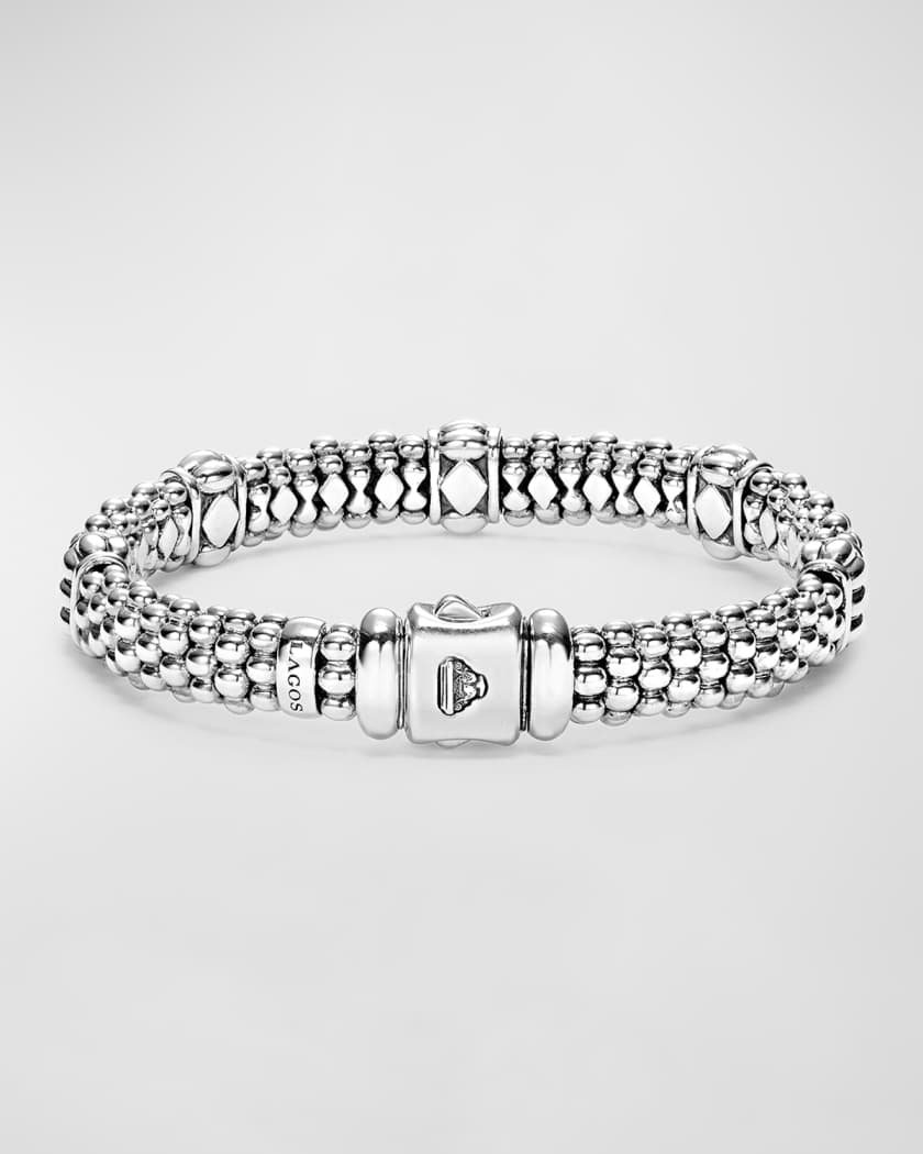 LAGOS Caviar Rope Station Bracelet 9mm Neiman Marcus