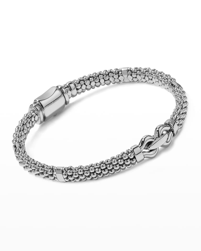 LAGOS Silver Derby Bracelet 6mm Neiman Marcus