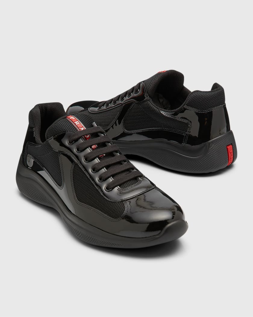 Mens black prada sneakers discount