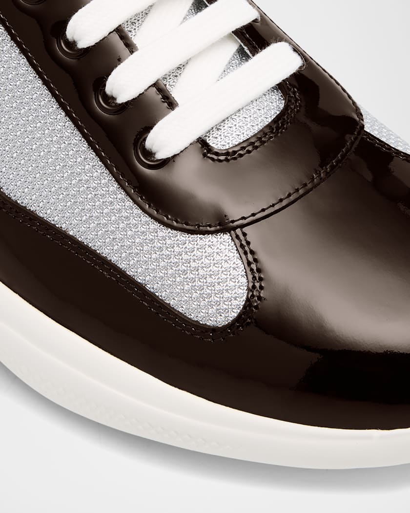 Prada Men's America's Cup Patent Leather Sneakers | Neiman Marcus