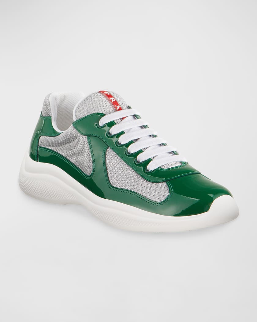 Men s America s Cup Patent Leather Patchwork Sneakers