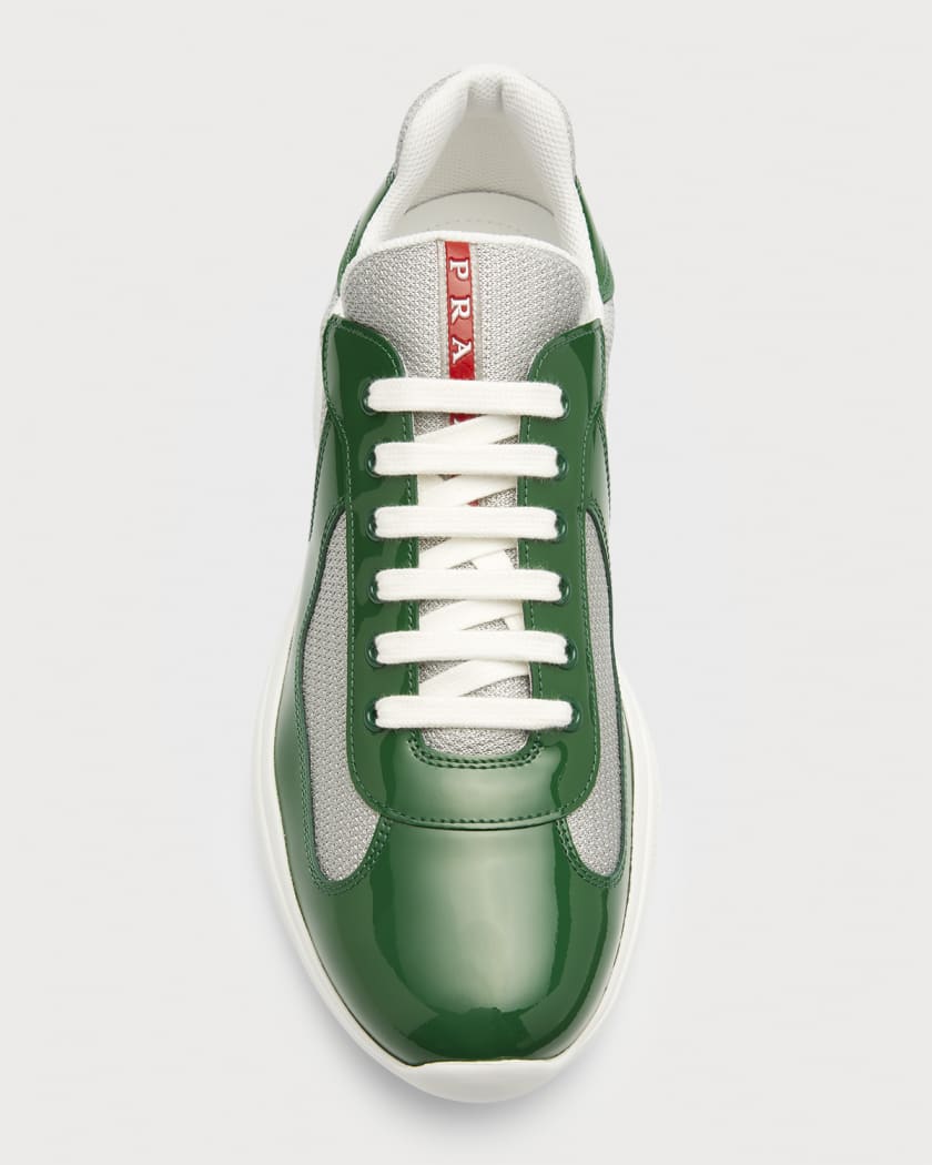 Prada Men s America s Cup Patent Leather Patchwork Sneakers