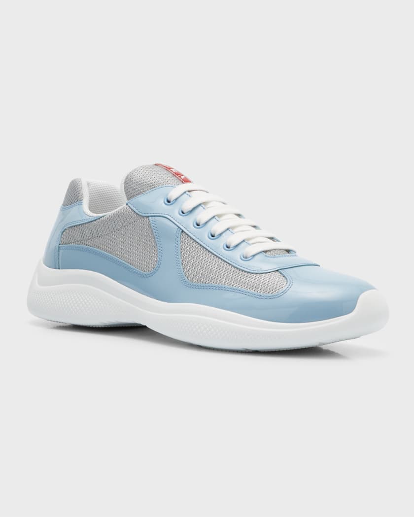 Men s America s Cup Patent Leather Patchwork Sneakers
