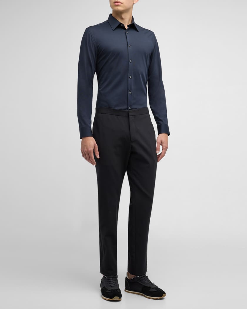 Theory Men's Sylvain Shirt in Structure Knit | Neiman Marcus