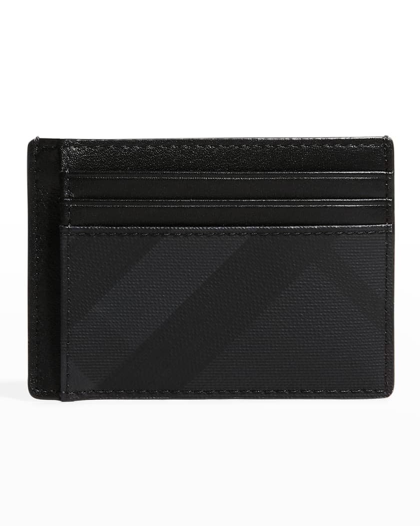 Burberry Men S Chase London Check Card Case Neiman Marcus