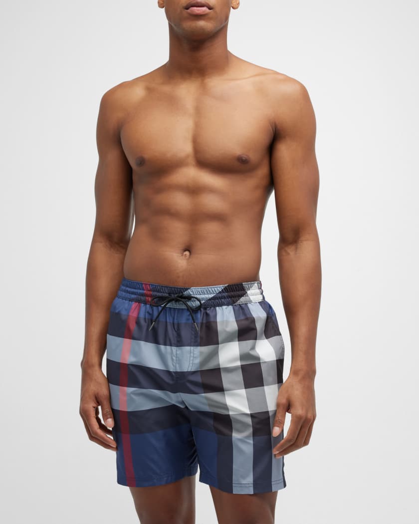 Burberry Men's Guildes Signature Check Swim Trunks | Neiman Marcus